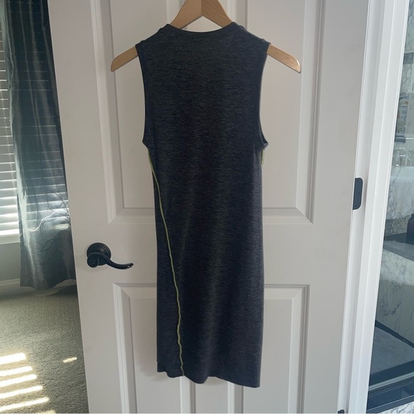 T BY ALEXANDER WANG Mohair Jersey Twist Drape Sleeveless Charcoal Acid Green Sm - Picture 8 of 9